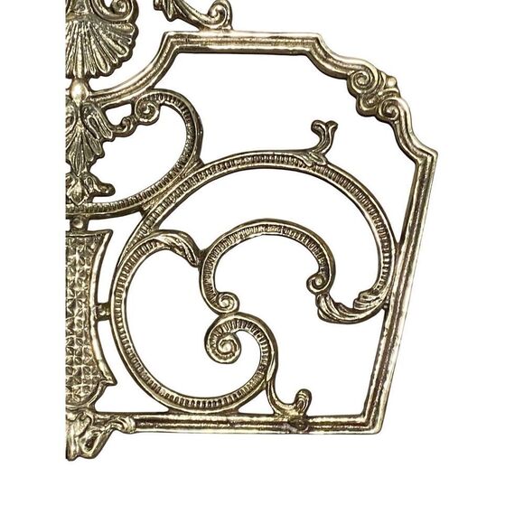 Restoration Light Fixtures Antique Italian Brass Ornate Lamp Chandelier Part Pan - Picture 5 of 5